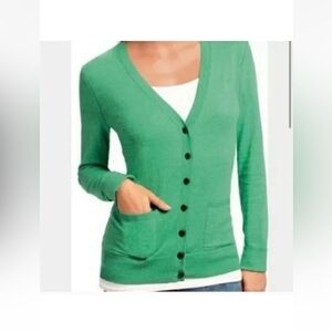 CAbi Ocean Green Billi Pocket Cardigan  Button Down sweater S Green Style 0602